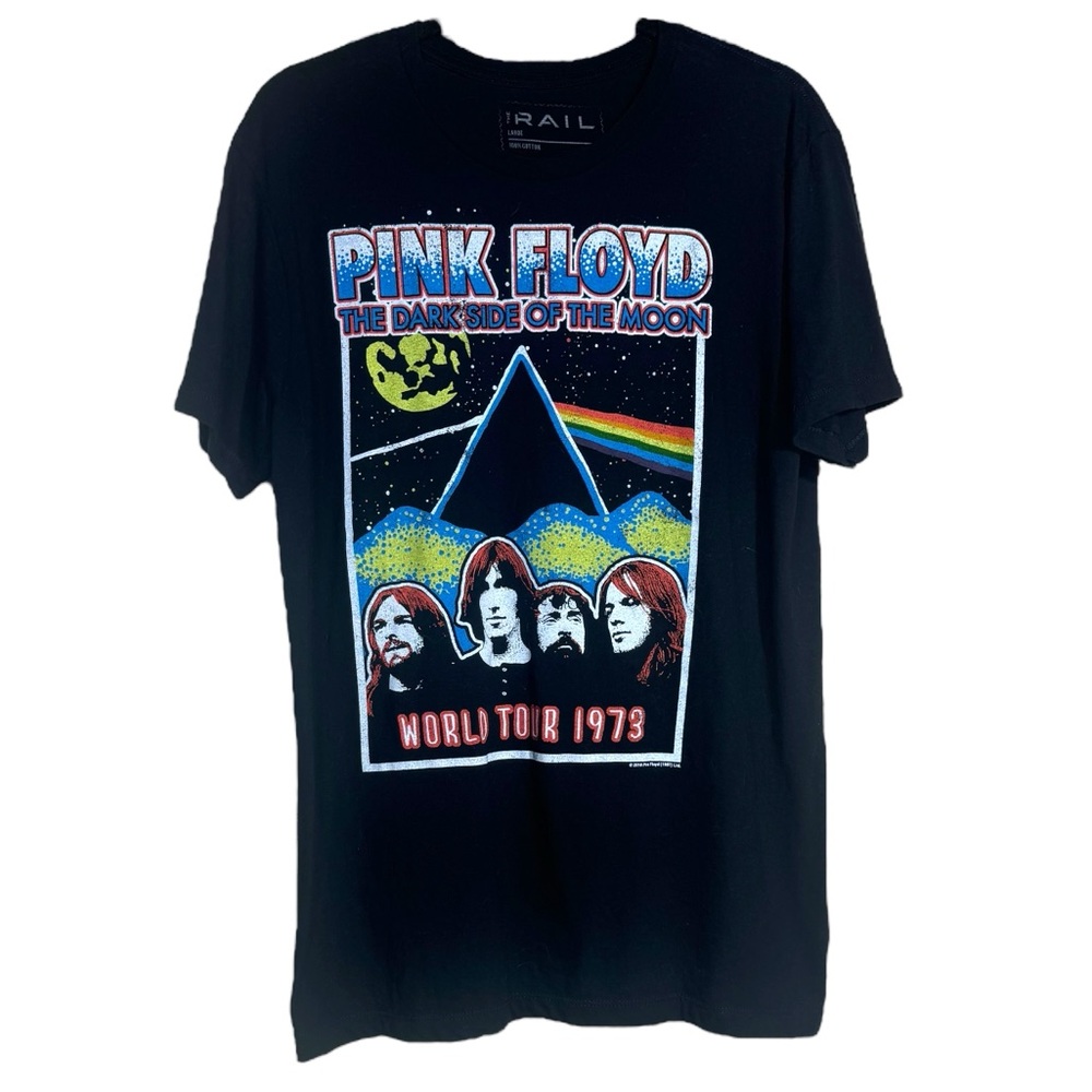 Pink Floyd Concert Shirt Retro The Rail VTG Graphic 1973 Rock Grunge Hippie
